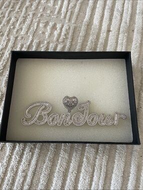 Rhinestone pendant Silver Tone